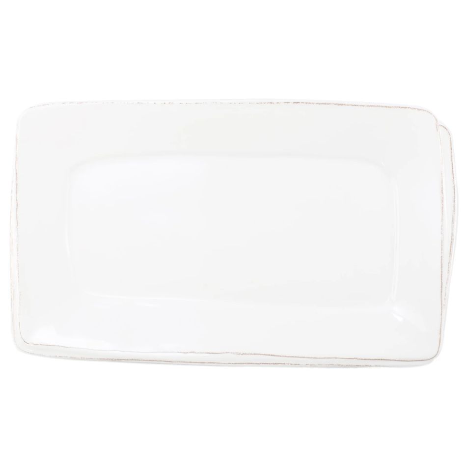 Melamine Lastra White Rectangular Platter