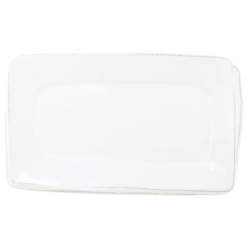 Melamine Lastra White Rectangular Platter