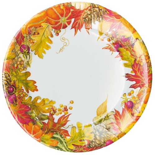 Harvest Garland White Salad/dessert Plates