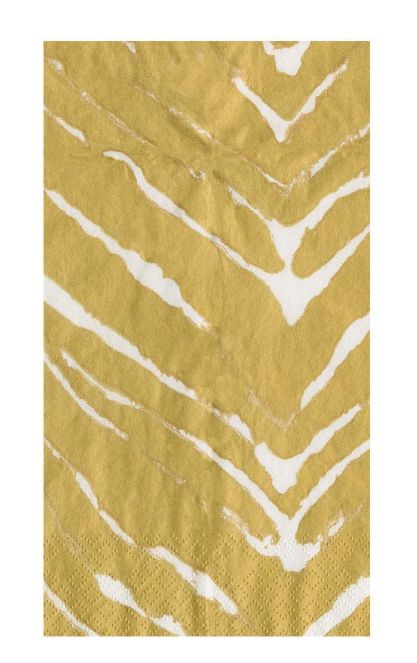 Go Wild White &amp; Gold Guest Towel Napkins - 15 Per Package