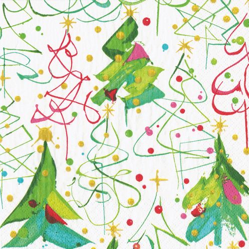 Pop Christmas Paper Cocktail Napkins - 20 Per Package