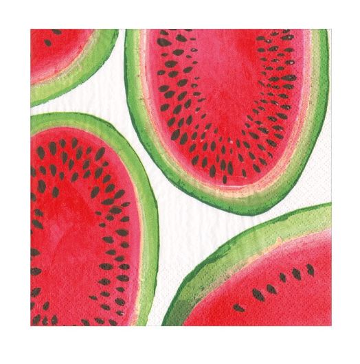 Kahlo's Collage Paper Cocktail Napkins in White - 20 Per Package