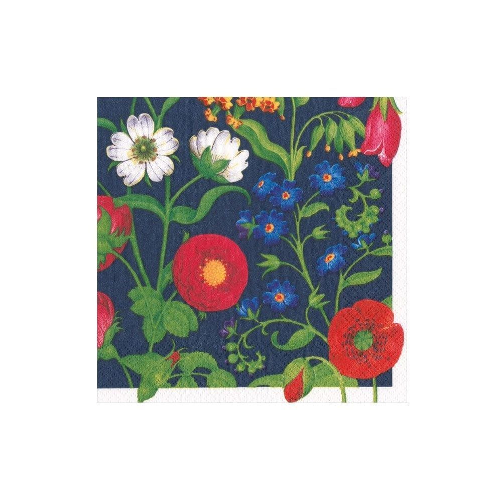 Cloisters Garden Paper Cocktail Napkins in Navy - 20 Per Package