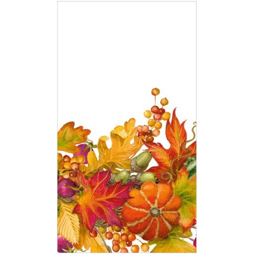 HARVEST GARLAND WHITE - GUEST TOWEL