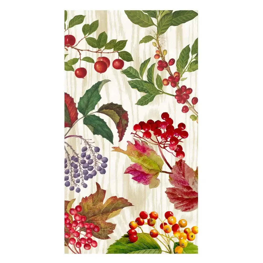 Berry Botanical taupe Guest Towel - 15 Per Package