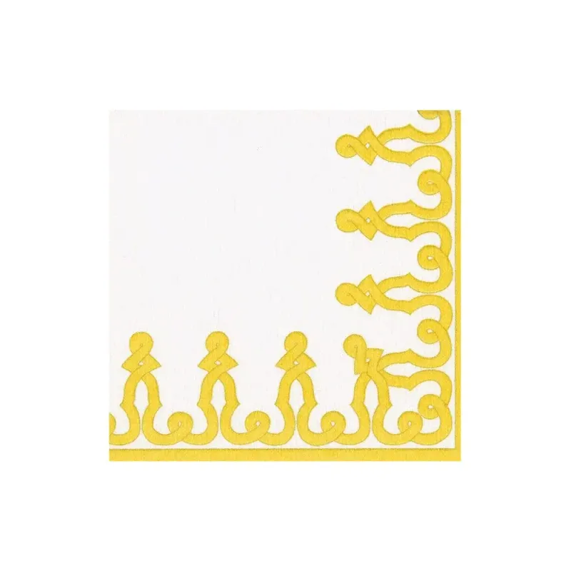 Dessin Passementerie Dijon Paper Linen Cocktail Napkins - 15 per package