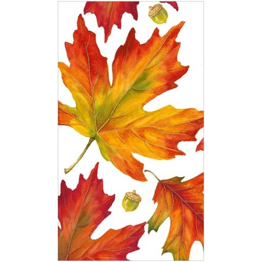 AUTUMN HUES WHITE - GUEST TOWEL