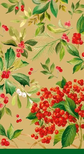 Holly Chintz Gold Guest Towel