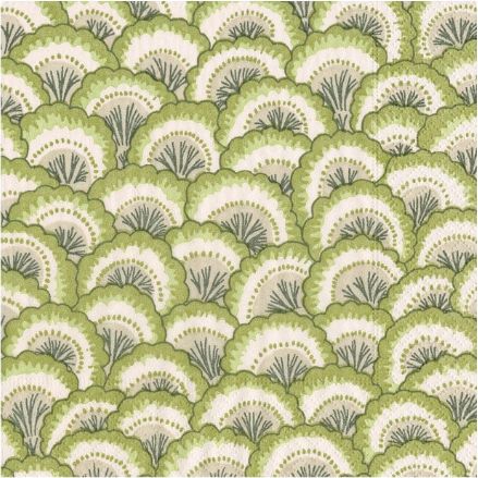 Pontchartrain Scallop Green Cocktail Napkins - 20 Per Package