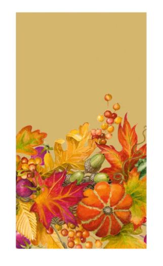 Harvest Garland Gold Guest Towels - 15 Per Package