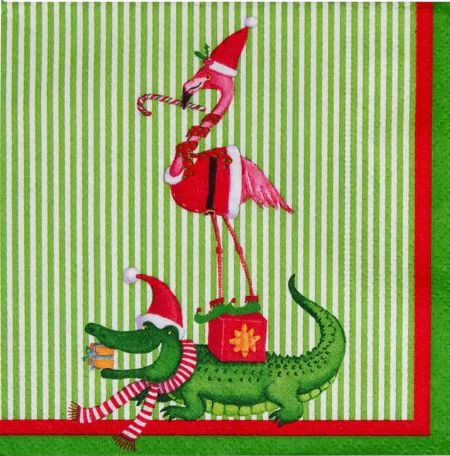 Zooey Christmas Cocktail Napkins - 20 Per Package