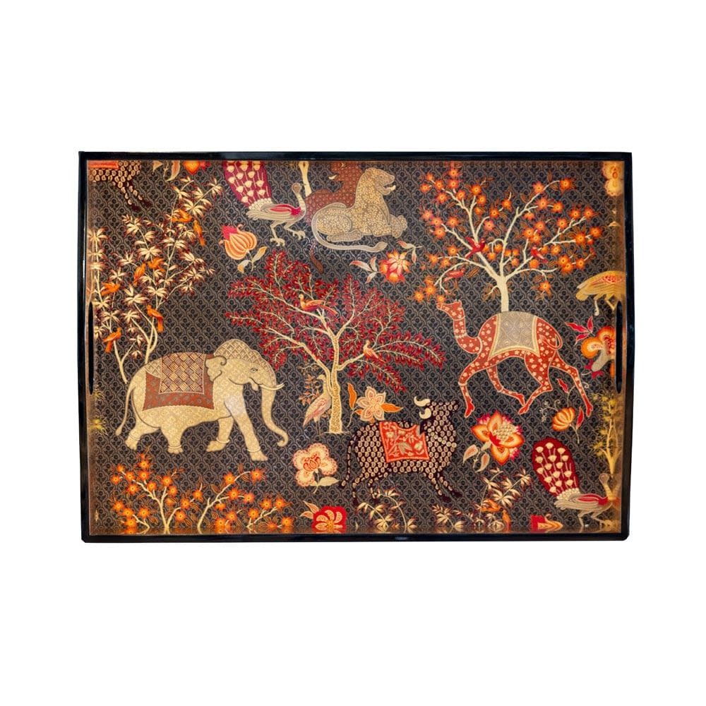 Le Jardin De Mysore Lacquer Large Rectangle Tray - 1 Each