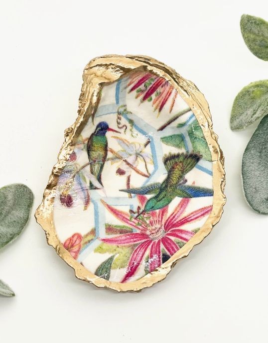 Hummingbird Oyster Trinket Dish