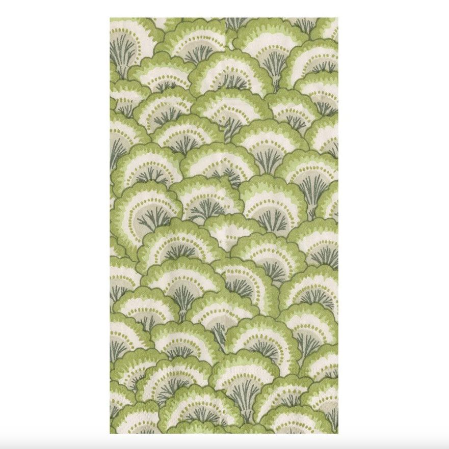 PONTCHARTRAIN SCALLOP GREEN - GUEST TOWEL