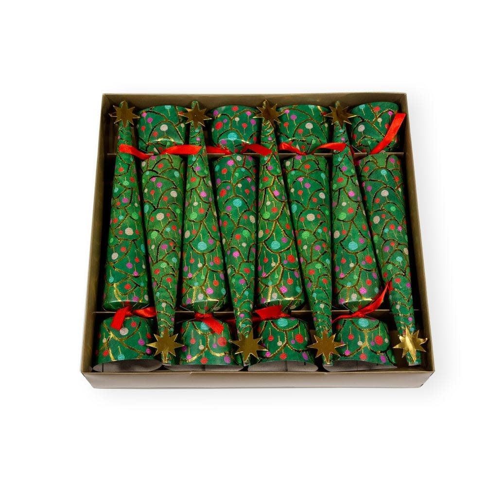 Merry and Bright Christmas Cone Crackers - 8 per box 12"