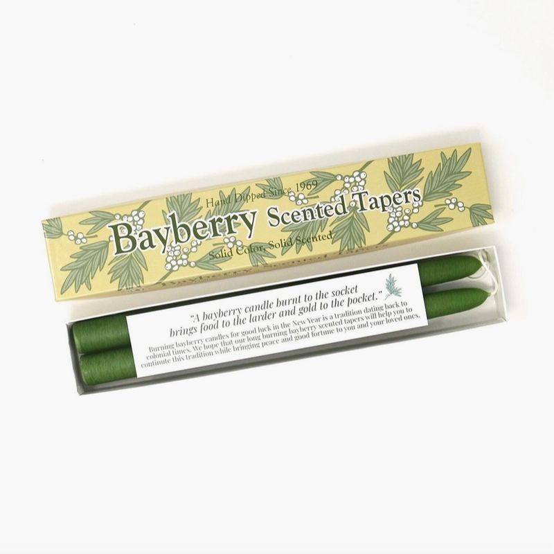 Bayberry Scented Taper Candles Set of 2