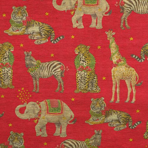 Wild Christmas Red Embossed Foil Gift Wrap