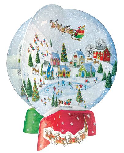 Winter Village Snow Globe Christmas Advent Calendar