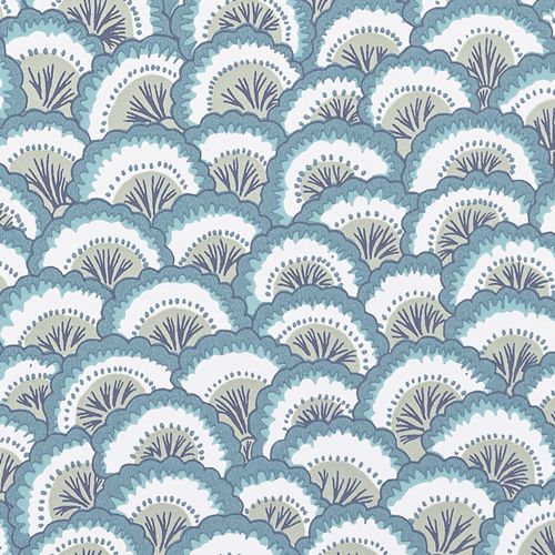 Pontchartrain Scallop Blue Cocktail Napkins - 40 Per Box