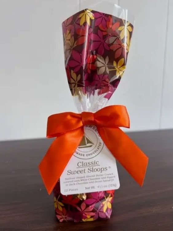 Fall Leaves Cello Bag with 12 Sweet Sloops