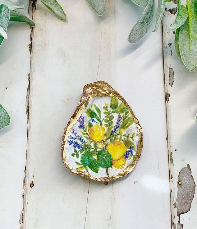 Lemon and Lavender Oyster Trinket Dish