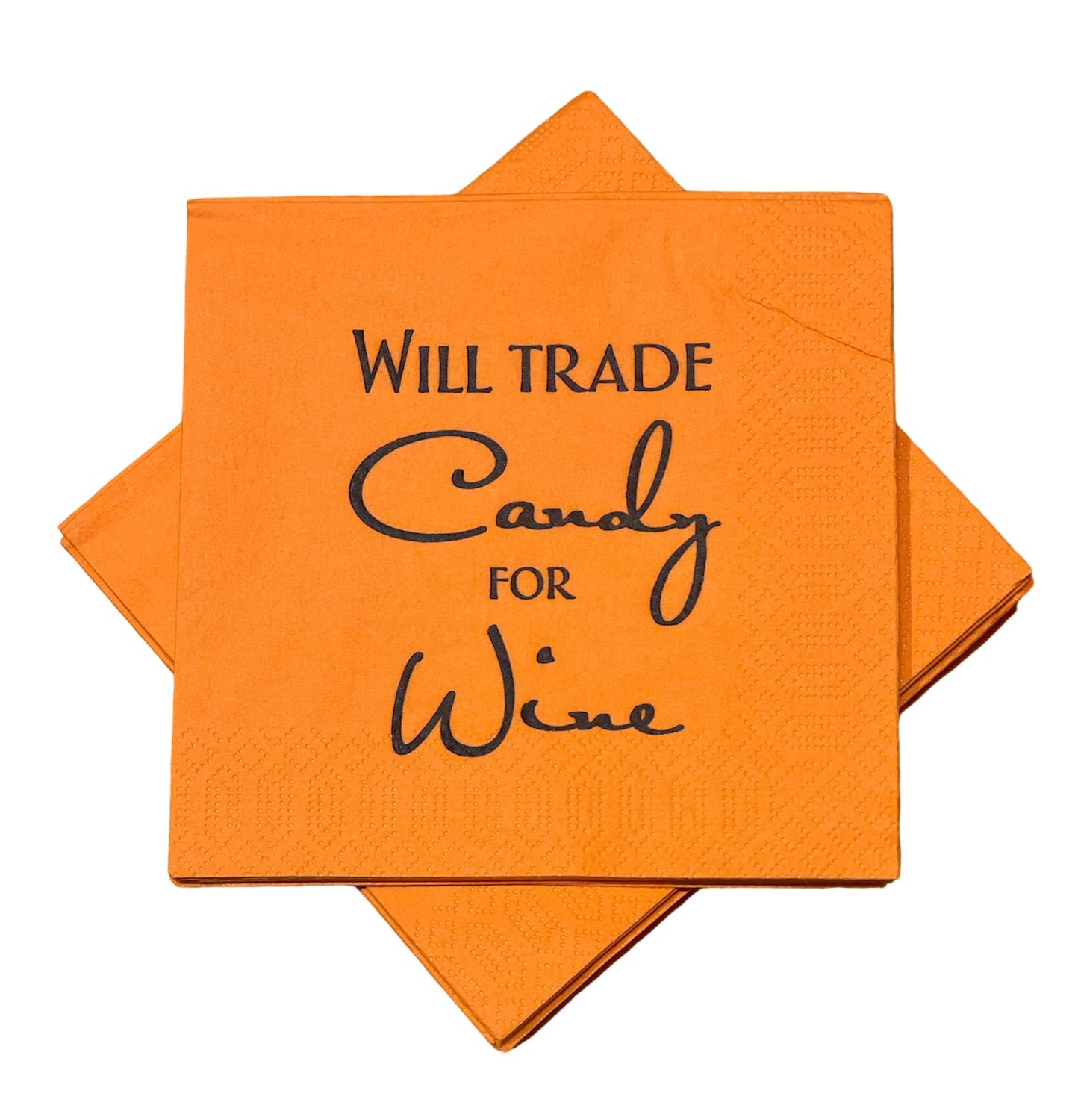 Will Trade Candy Cocktail Napkins Tangerine - 24 Per Package