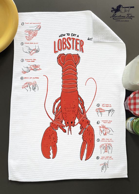 How to Eat a Lobster Hand Towel 16" x 24"