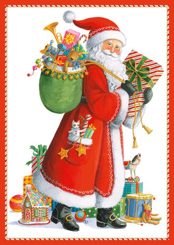 Good Cheer Santa Christmas Card Box 16 Count