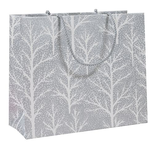 Winter Trees Silver Gift Bag Large
