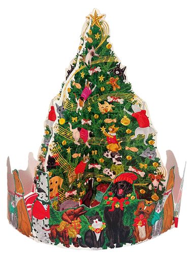 Caroling Pets Christmas Tree Advent Calendar