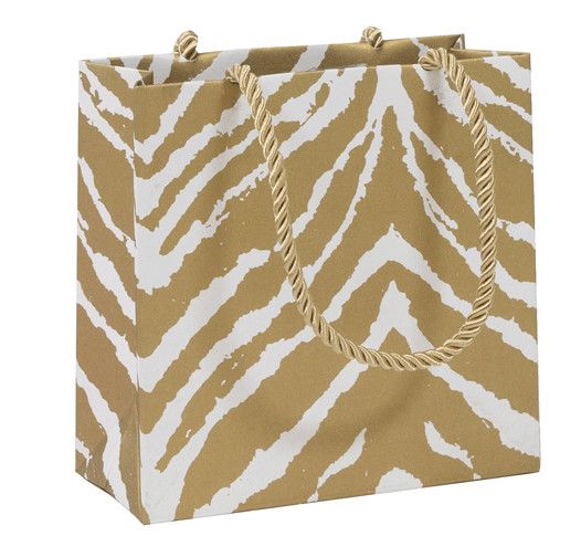 Go Wild Gold/white Gift Bag Small