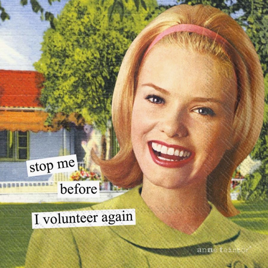 Paper Cocktail Napkins Pack of 20 Anne Taintor Volunteer