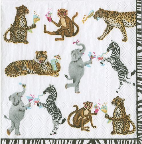 Cocktails Gone Wild Cocktail Napkins - 20 Per Package