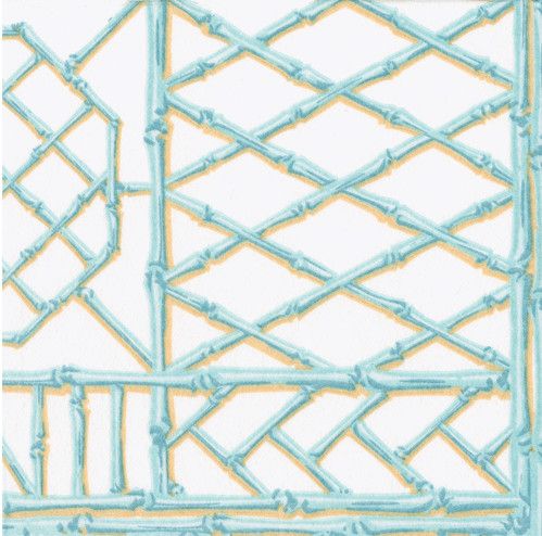 Bamboo Screen Robin's Egg Paper Linen Airlaid Cocktail Napkins