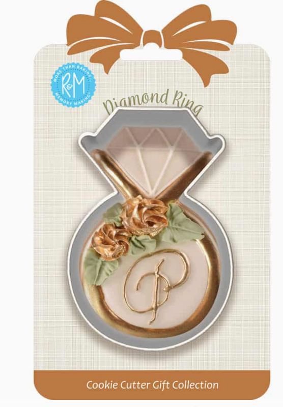 Diamond Ring Cookie Cutter 3.75" Carded