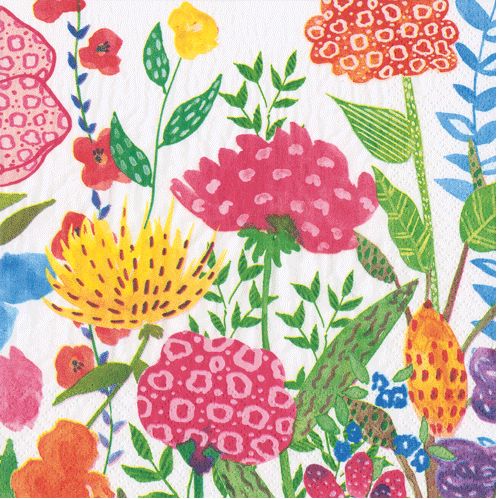 Cottage Floral Cocktail Napkin