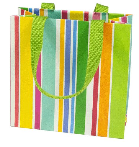 Cabana Stripe Bright Small Gift Bag