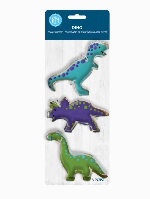 Dino 3pc Cookie Cutter Carded Set