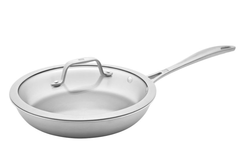 Sprit Stainless Steel Fry Pan 9.5" w/ Glass lid