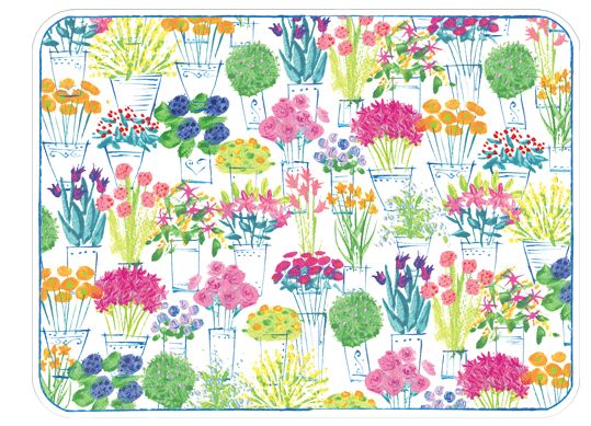 Flower Market Placemats - 12 Per Package