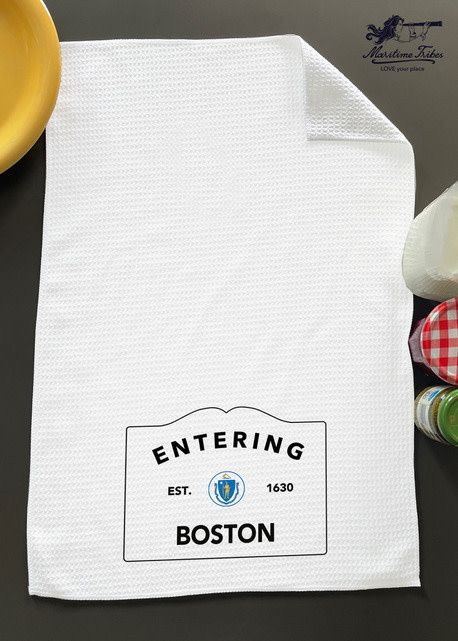 Entering Boston Hand Towel 16" x 24"