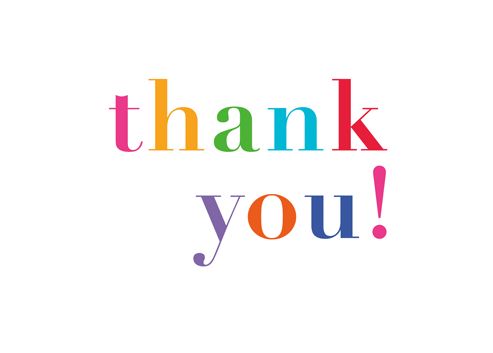 Colorful "Thank You" Boxed Thank You Notes