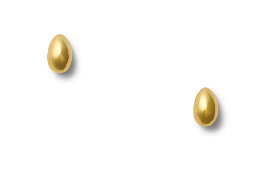 Medium Sculpted Bean Post Earring