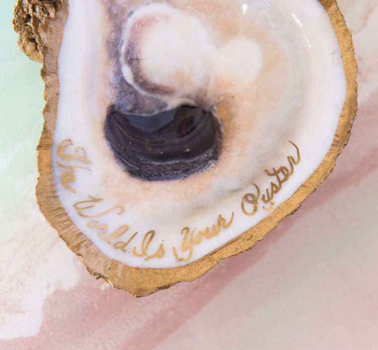"The World Is Your Oyster" Oyster Jewelry Dish