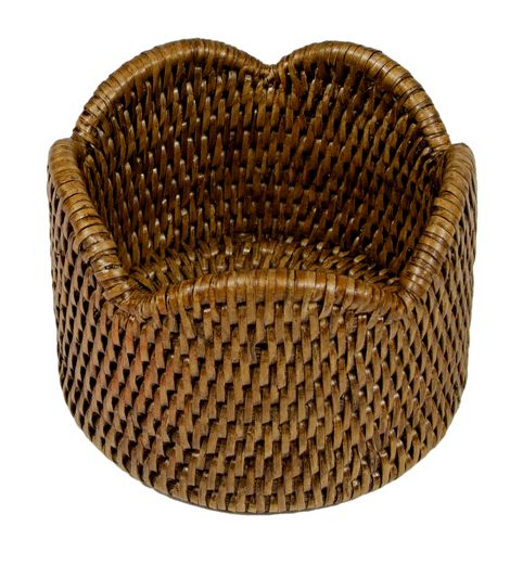 Rattan Scallop Wine Coaster Natural
