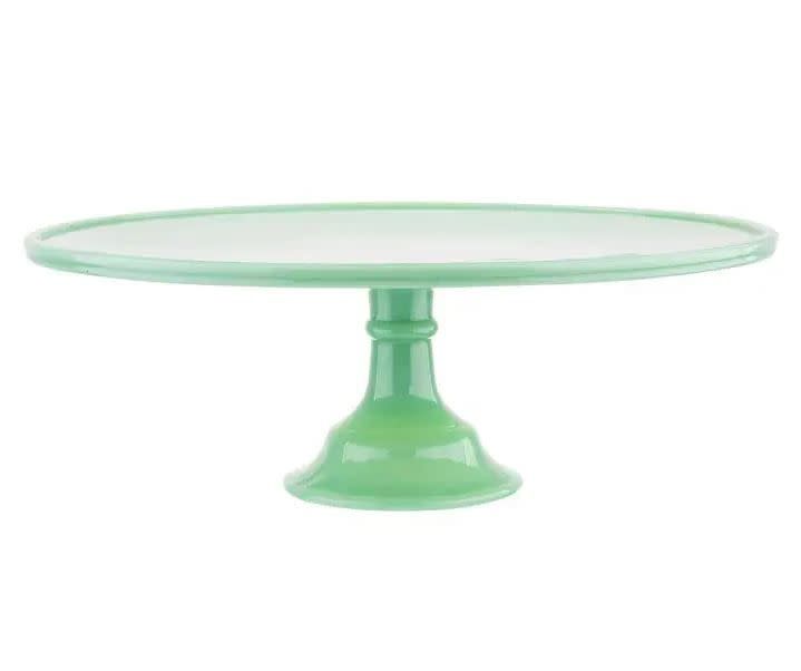 Jadeite Glass Cake Stand