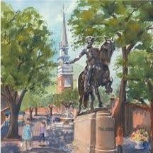 Watercolor Paul Revere Marble Coaster