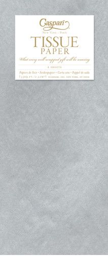 Solid Tissue Paper in Silver - 4 Sheets Included