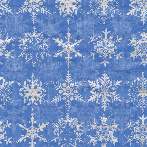 Snowfall Blue Foil Gift Wrapping Paper Continuous Wrap Roll