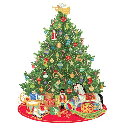 "Oh Christmas Tree" Christmas Ornament Tag w/ Header 4 Pack